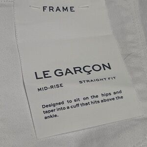 Frame Le Garcon Boyfriend Jean - White - Size 30
